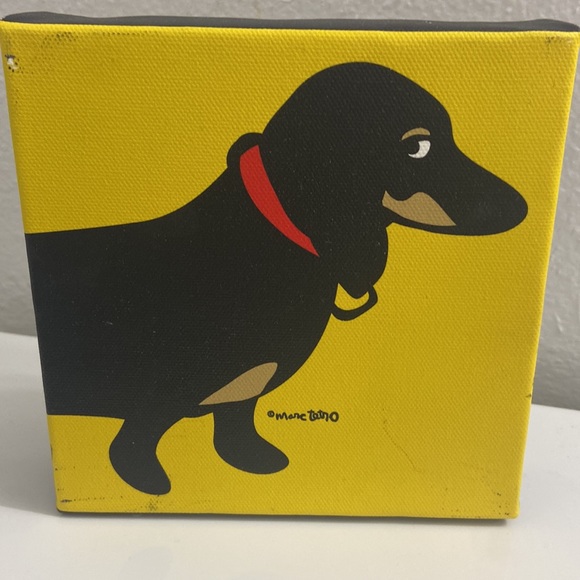Marc Tetro Dachshund Canvas Print * 6”x6” - Picture 3 of 5